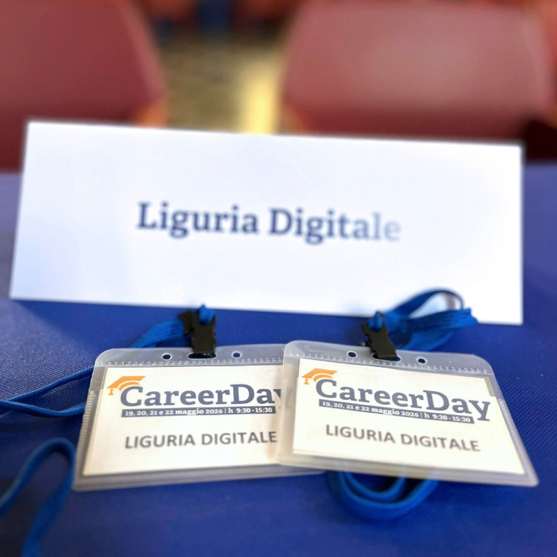 La postazione di Liguria Digitale al Career Day 2026